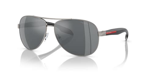 prada ps 53ps|Prada Linea Rossa Light Grey Mirror Black Pilot .